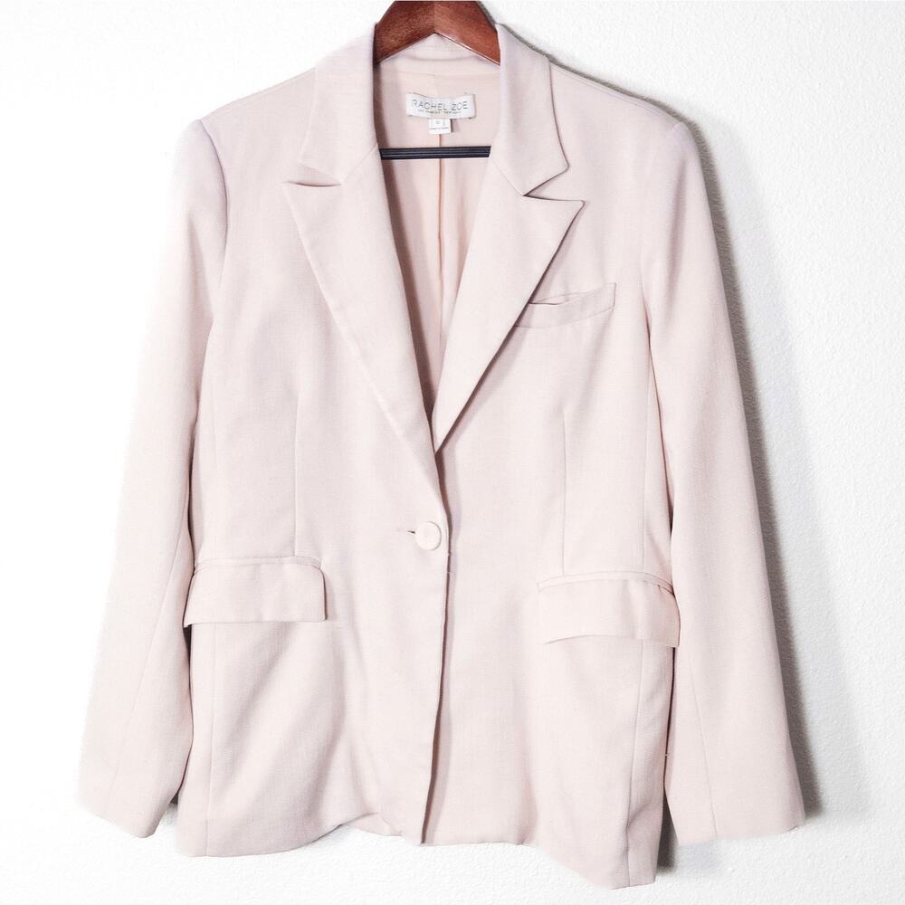 Rachel Zoe Tailored Blazer Jacket Pink Size 12 Y2K Polished Chic